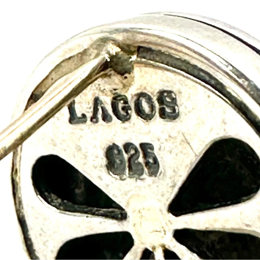 Lagos Signature Caviar Sterling Silver 15MM Button Earrings - Picture 7 of 8